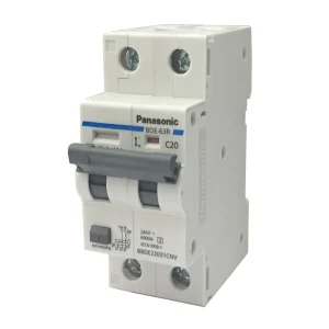 Panasonic-RCBO 2P1E 20A 6kA30mA