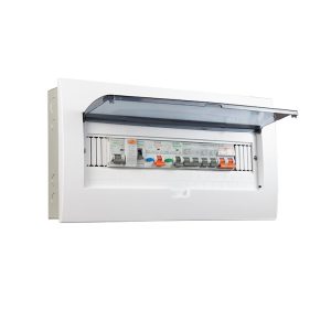Sino-Tủ điện mặt nhựa đế sắt 14-18 module