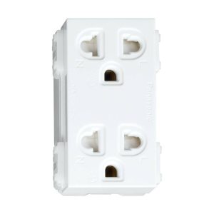 Panasonic-Ổ cắm đôi có màn che và dây nối đất 250VAC - 16A dòng Wide