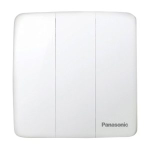 Panasonic-3 công tắc 1 chiều, cắm nhanh 250V, 16A hình vuông màu trắng dòng Minerva