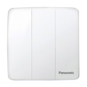 Panasonic-3 công tắc 2 chiều, cắm nhanh 250V, 16A hình vuông màu trắng dòng Minerva